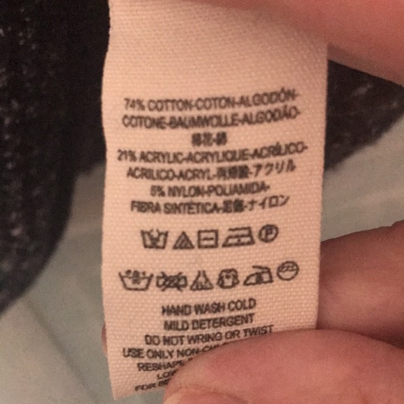 Free People Sweater Navy Blue Size Medium. 3/4 Sleeves - Picture 3 of 5